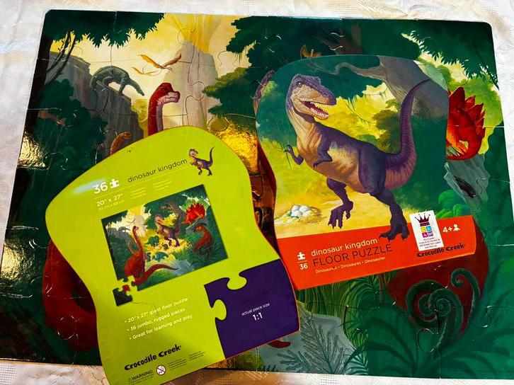 Puzzle Dinosaures, crocodile creek, Kinderen en Baby's, Speelgoed | Kinderpuzzels, Ophalen, 10 tot 50 stukjes, Gebruikt