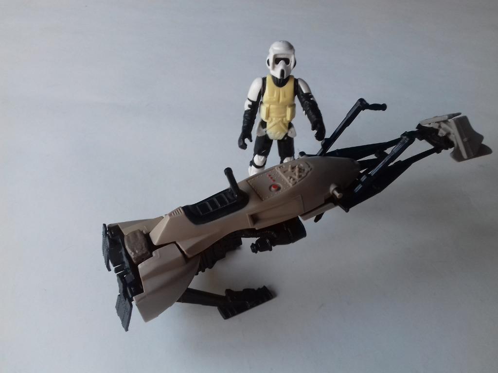 Star Wars vintage Speeder bike +Biker Scout  lot 50, Enlèvement ou Envoi, Utilisé, Figurine