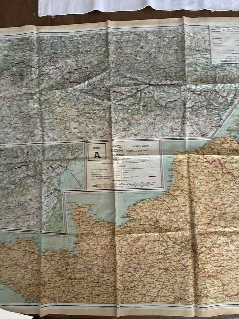 Silk Escape Map 43 A/B Tweede Wereldoorlog, Ophalen, Overige gebieden, Overige typen, Zo goed als nieuw