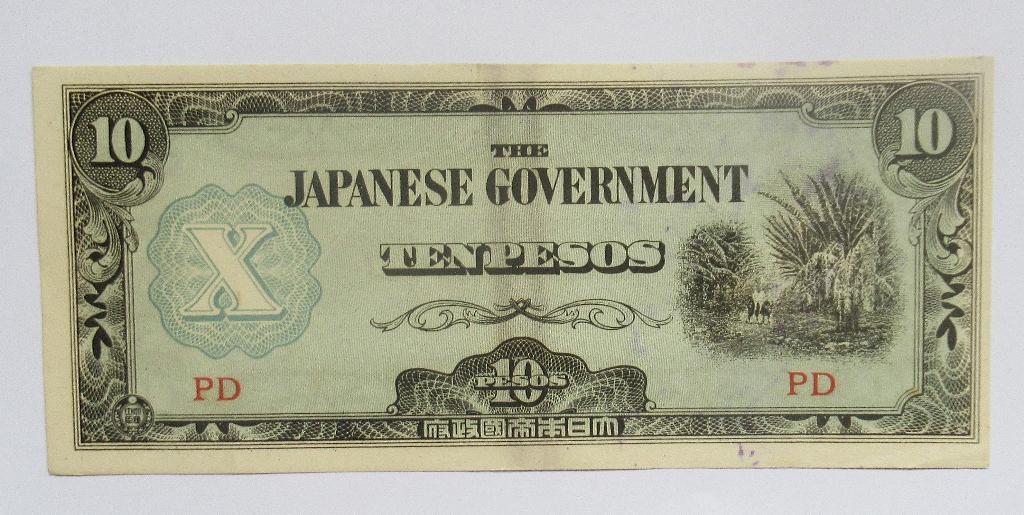 Filipijnen 10 Pesos 1942, Ophalen of Verzenden