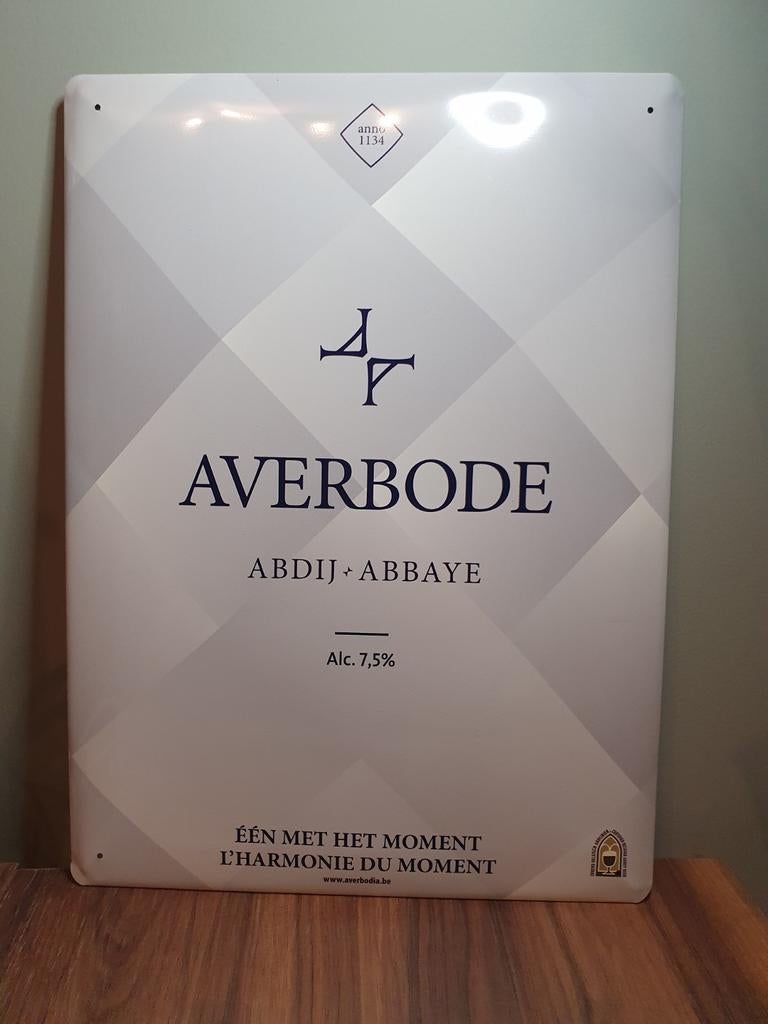 Panneau d'affichage en métal - Averbode -, Enlèvement ou Envoi, Utilisé, Panneau, Plaque ou Plaquette publicitaire, Autres marques