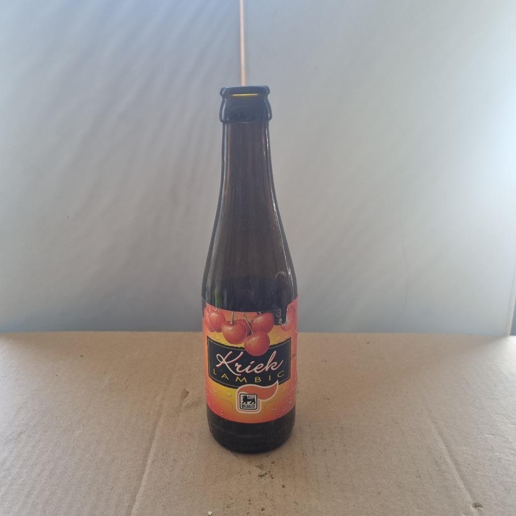 Bouteille de bière Kriek lambic Delhaize, Collections, Enlèvement ou Envoi, Utilisé, Bouteille(s), Autres marques