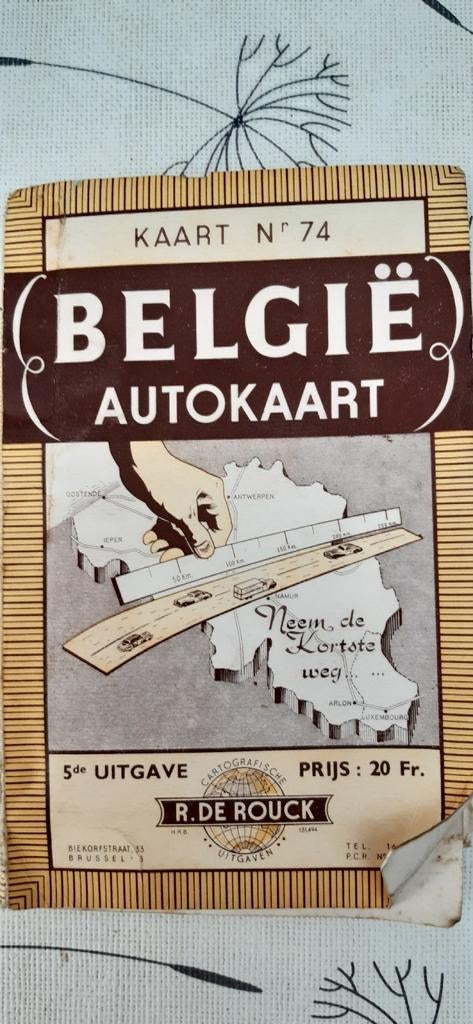 België  autokaart, Ophalen of Verzenden, Zo goed als nieuw, België