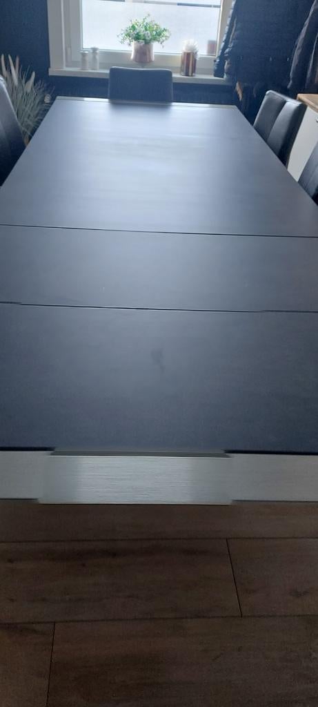 Table de salle à manger en céramique avec 6 chaises cuirs, Enlèvement