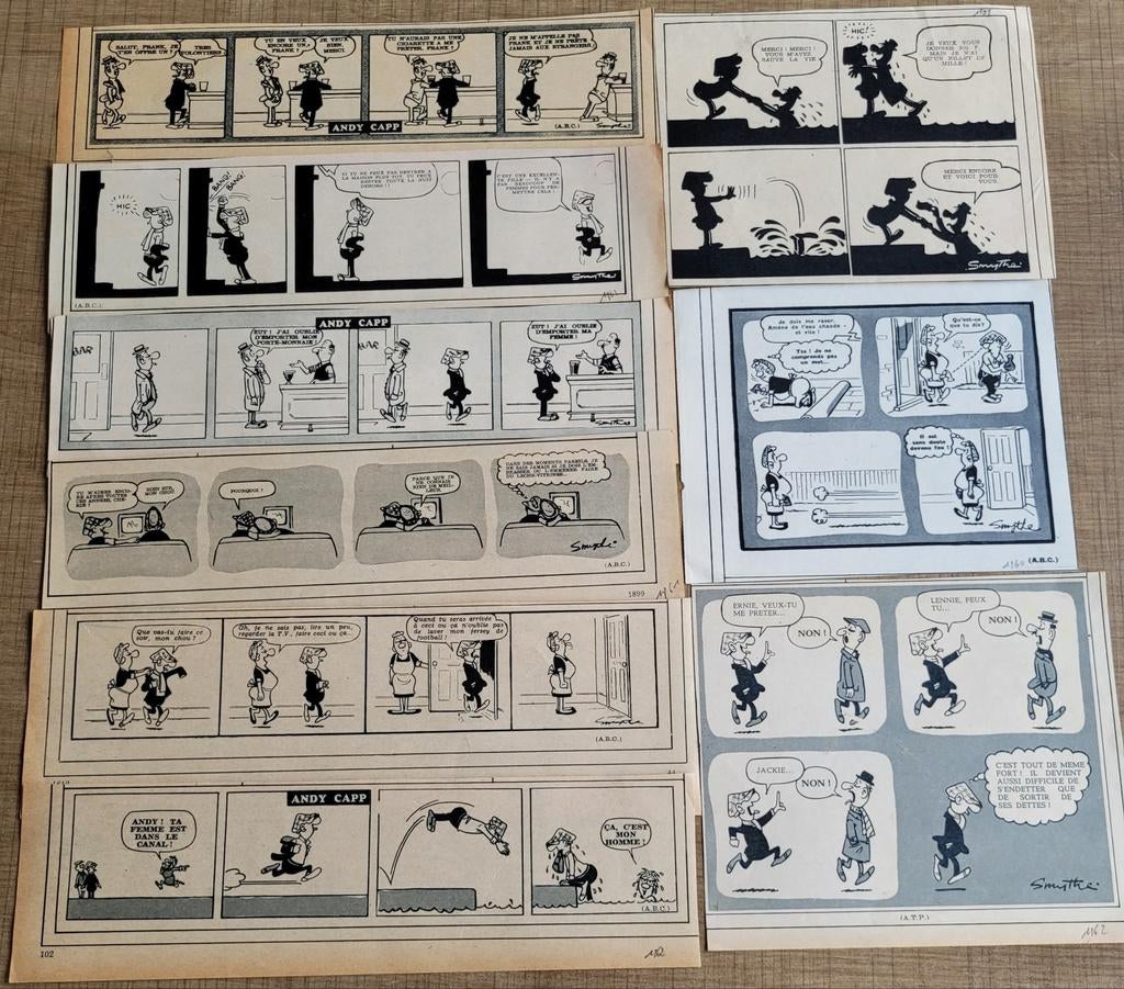15 oude stripknipsels: Andy Capp (jaren '60), Verzamelen, Tijdschriften, Kranten en Knipsels, Ophalen of Verzenden, 1960 tot 1980