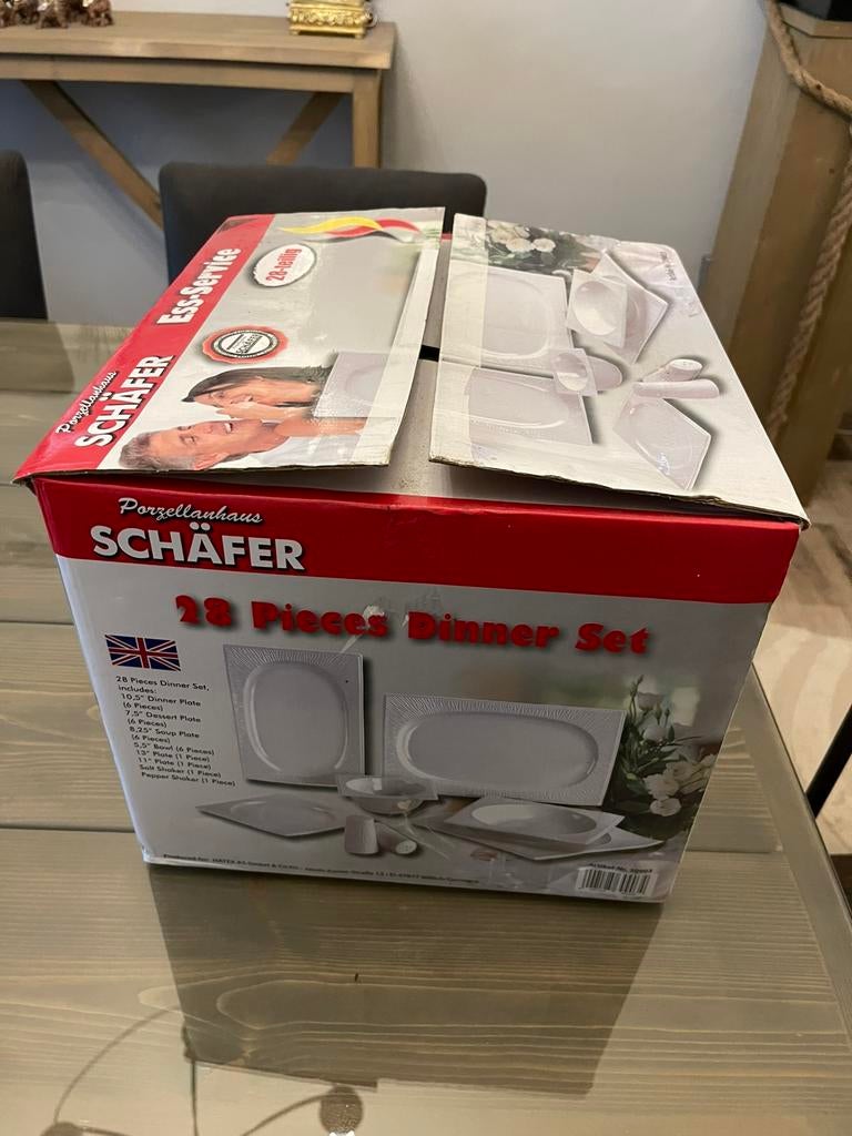 Eet servies 6 personen  schaffer 4set beschikbaar, Ophalen, Nieuw