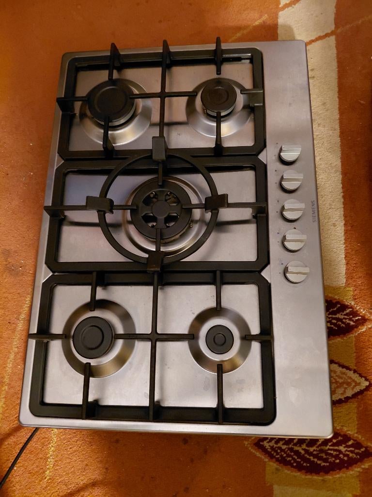 gasvuur Siemens met 5 pitten, Ophalen, Overige kleuren, 50 tot 100 cm, Zo goed als nieuw