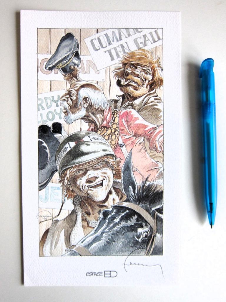 Ex Libris Hermann Barney, Kurdy signé par l'auteur (1998), Enlèvement ou Envoi, Une BD, Comme neuf, HERMANN