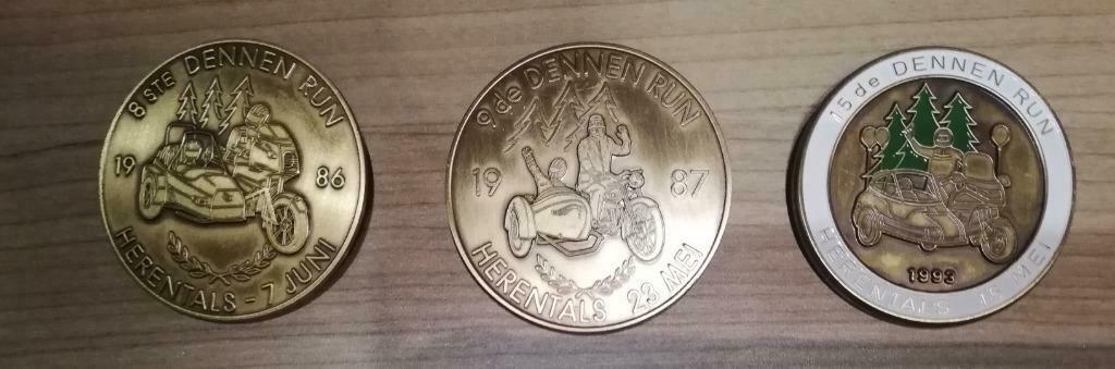Herentals / Dennenrun / sidecar / medaille, Enlèvement ou Envoi