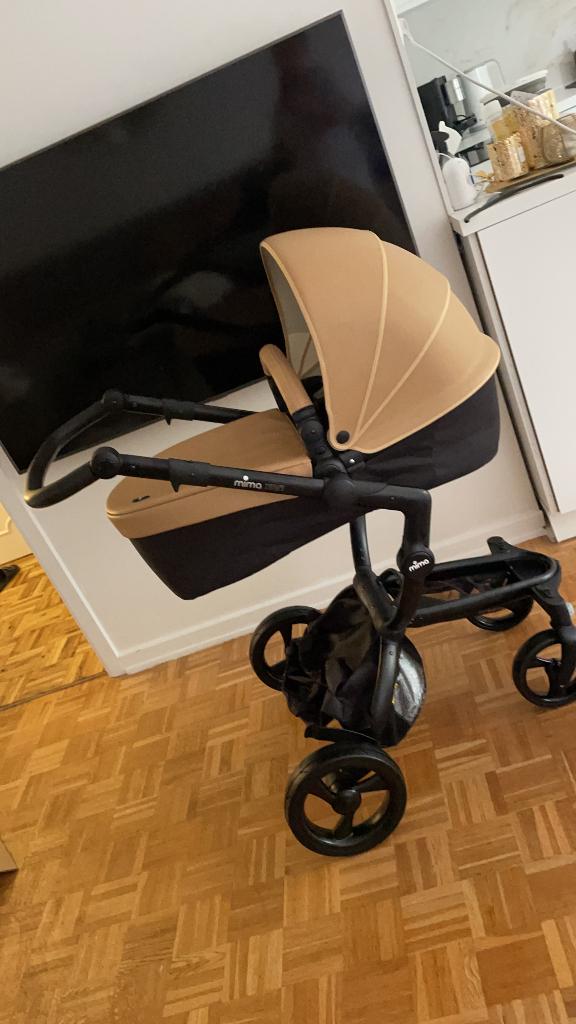 Poussette mima xari beige, Autres marques, Avec nacelle, Comme neuf, Enlèvement