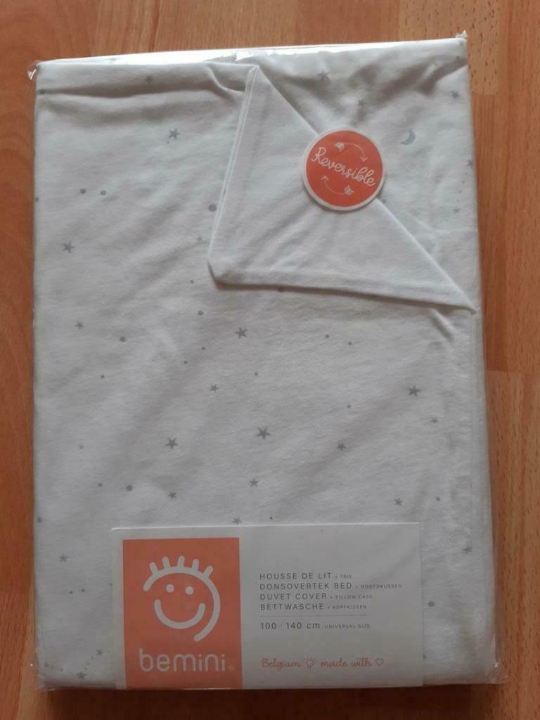 Bemini Donsovertrek bed 100/140 cm + hoofdkussen, Ophalen of Verzenden, Zo goed als nieuw, 140 tot 160 cm, 85 tot 100 cm