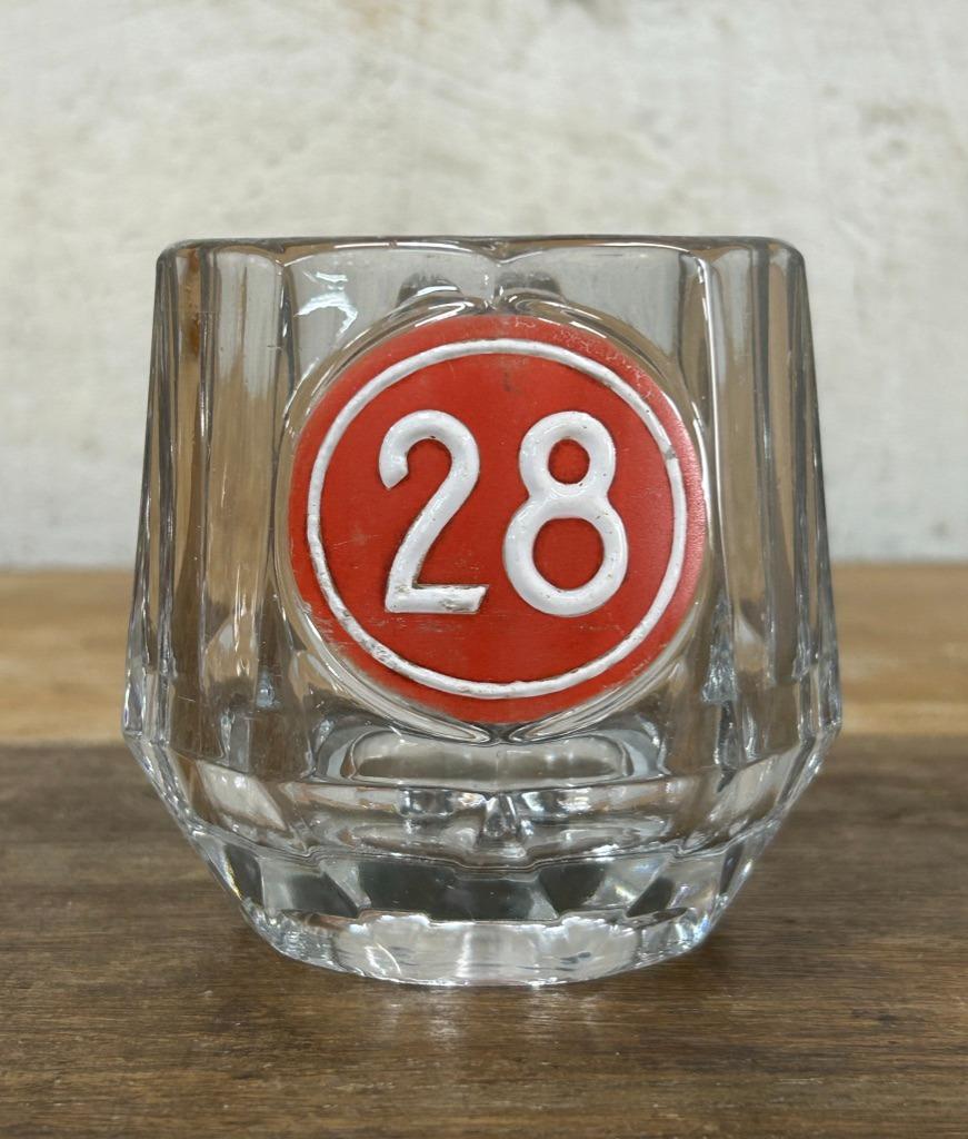 Bierglas Perle Caulier 28, emaille, Ophalen of Verzenden, Gebruikt, Glas of Glazen, Overige merken