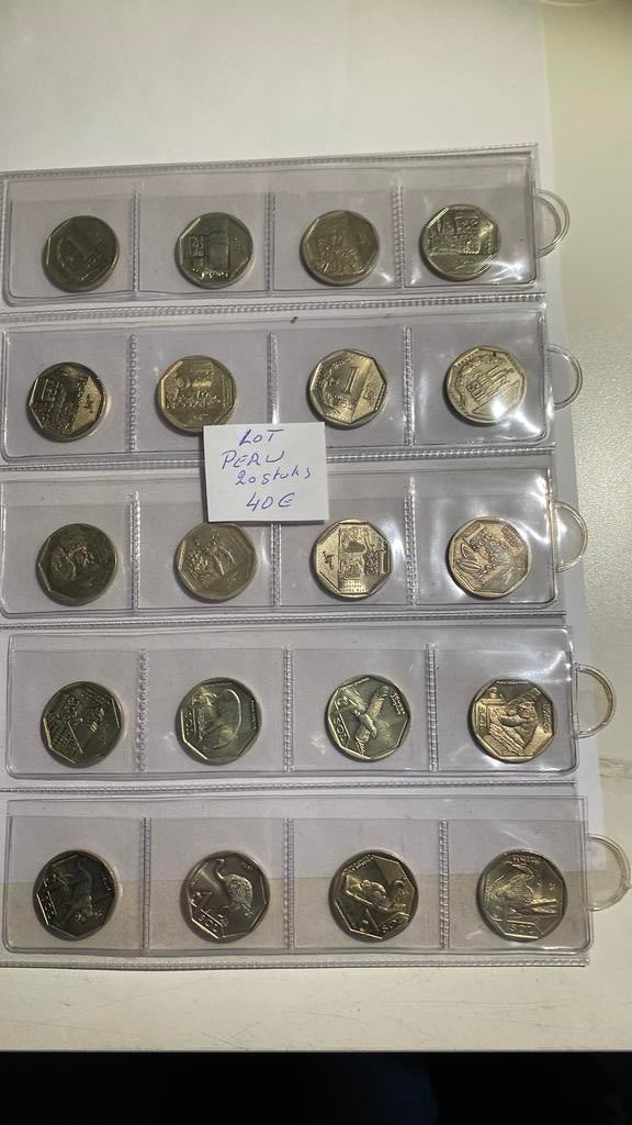 Lot munten van peru, Postzegels en Munten, Verzenden, Munten