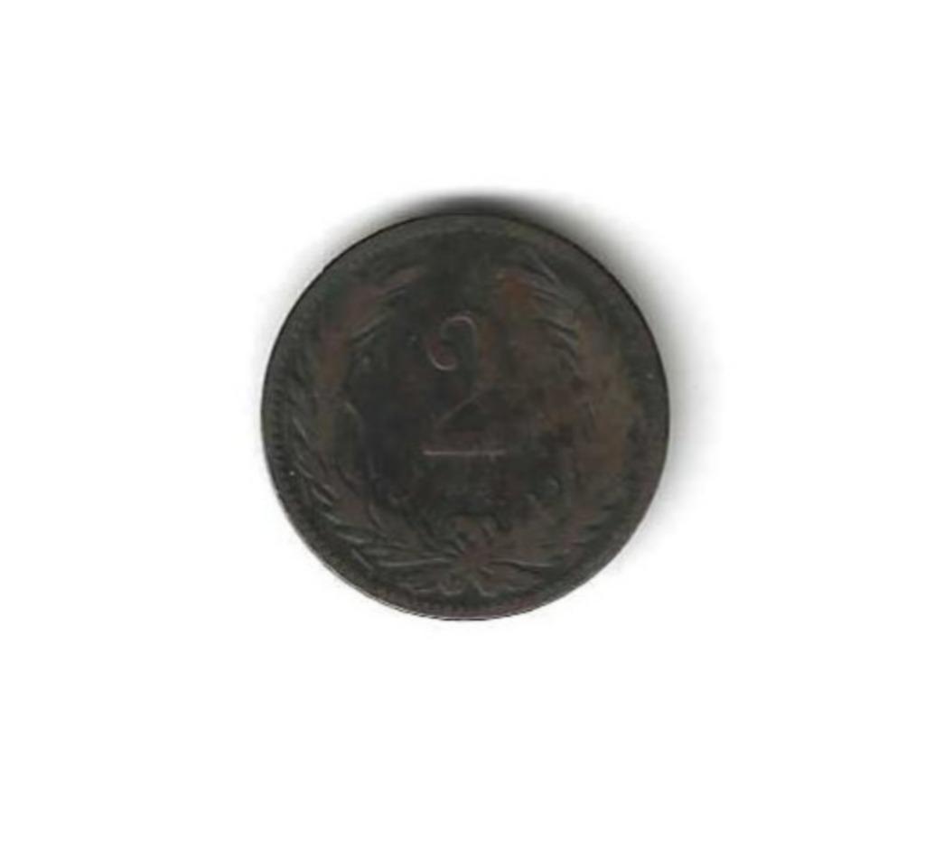 Hongarije, 2 Filler 1895 KB., Postzegels en Munten, Ophalen of Verzenden, Hongarije, Losse munt