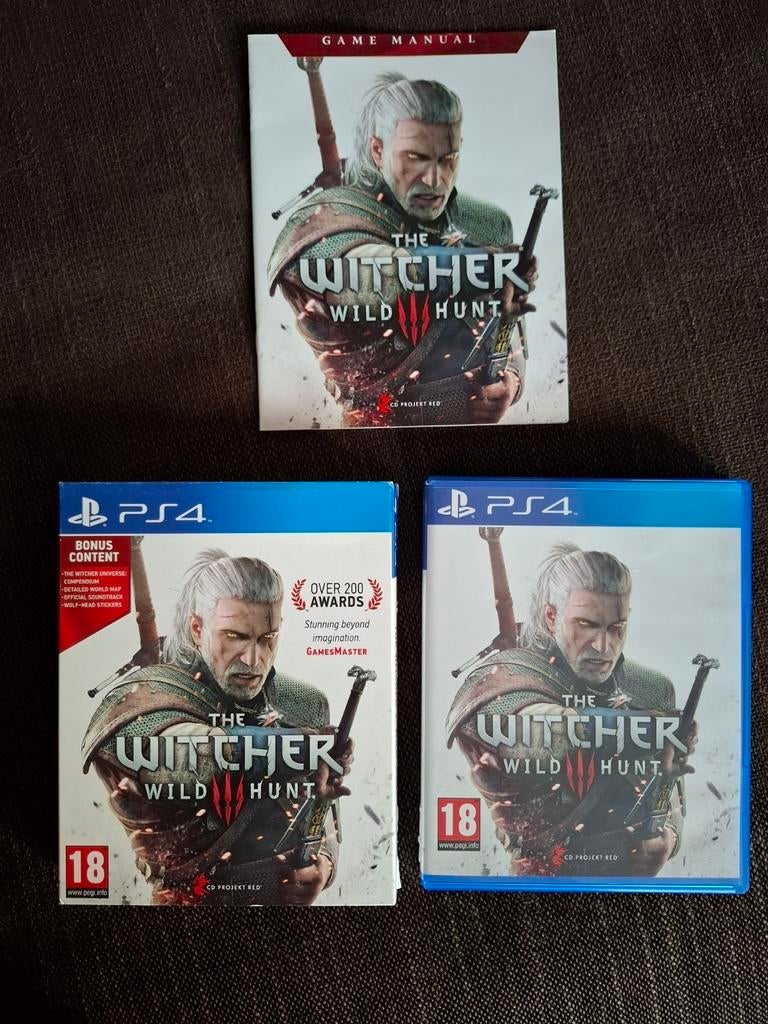 PS4 The Witcher 3 : wild Hunt + bonus content (compleet), Ophalen of Verzenden, Zo goed als nieuw