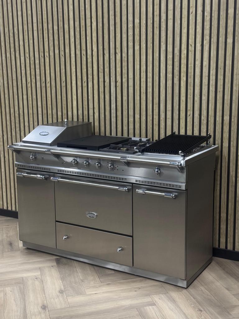 Cuisinière à gaz Lacanche inox 150 cm + Coup de feu, Electroménager, Cuisinières, Enlèvement ou Envoi, Gril, Électrique