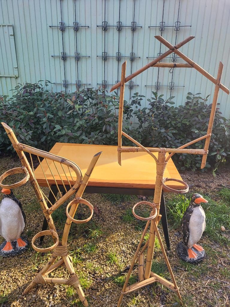 Bamboo plantenstaander / slang / vogelkooi, Ophalen