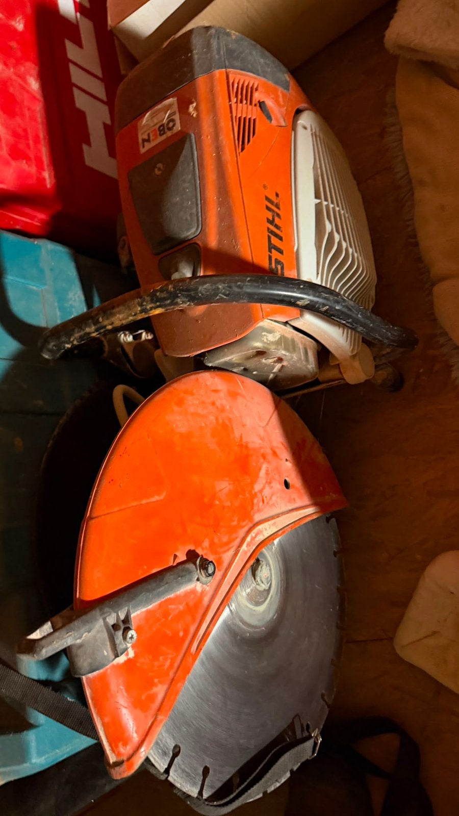 Stihl motorzaag, Ophalen, Gebruikt
