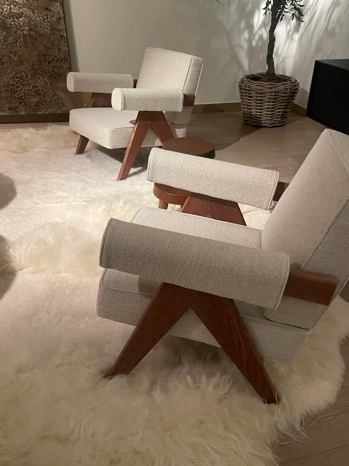 Cassina capitol lounge chairs, Ophalen, Nieuw, Stof