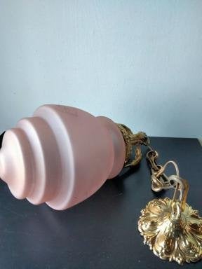 Art Deco hanglamp lamp verlichting, Antiek en Kunst, Ophalen
