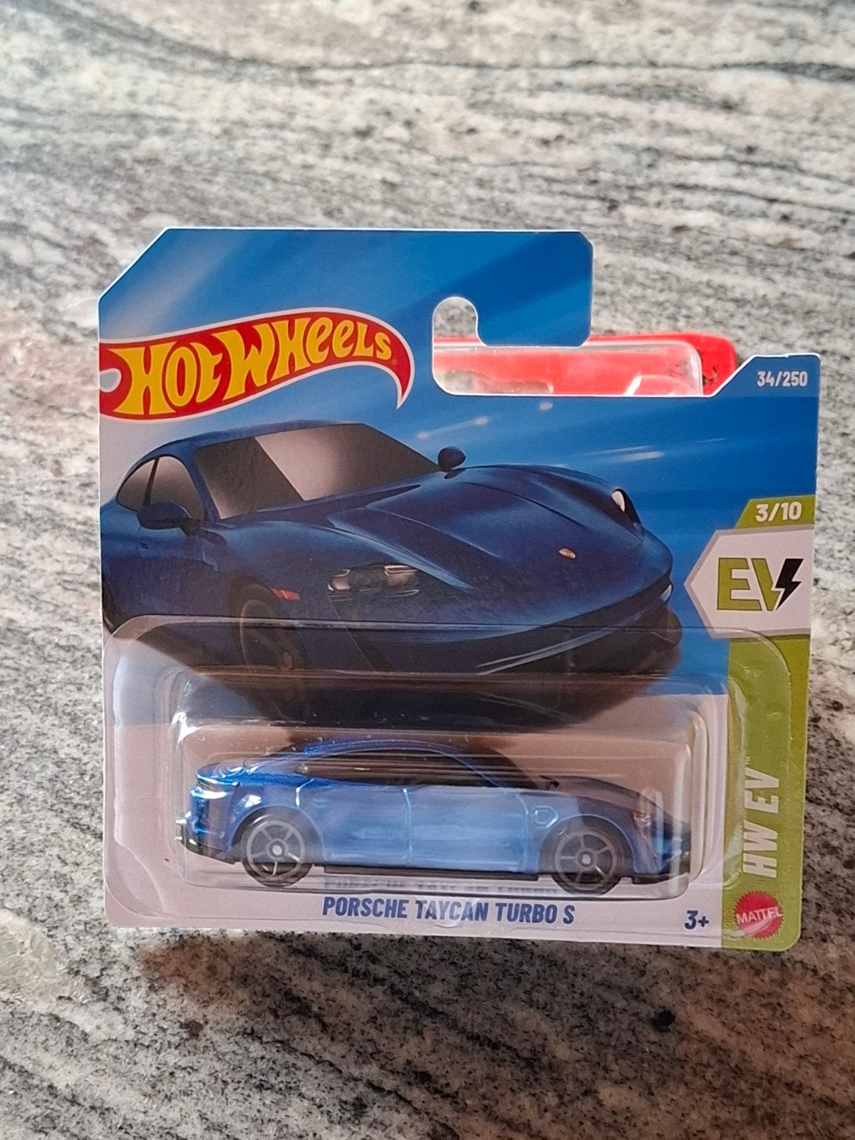 Hot wheels porsche taycan turbo s blauw, Ophalen of Verzenden, Nieuw