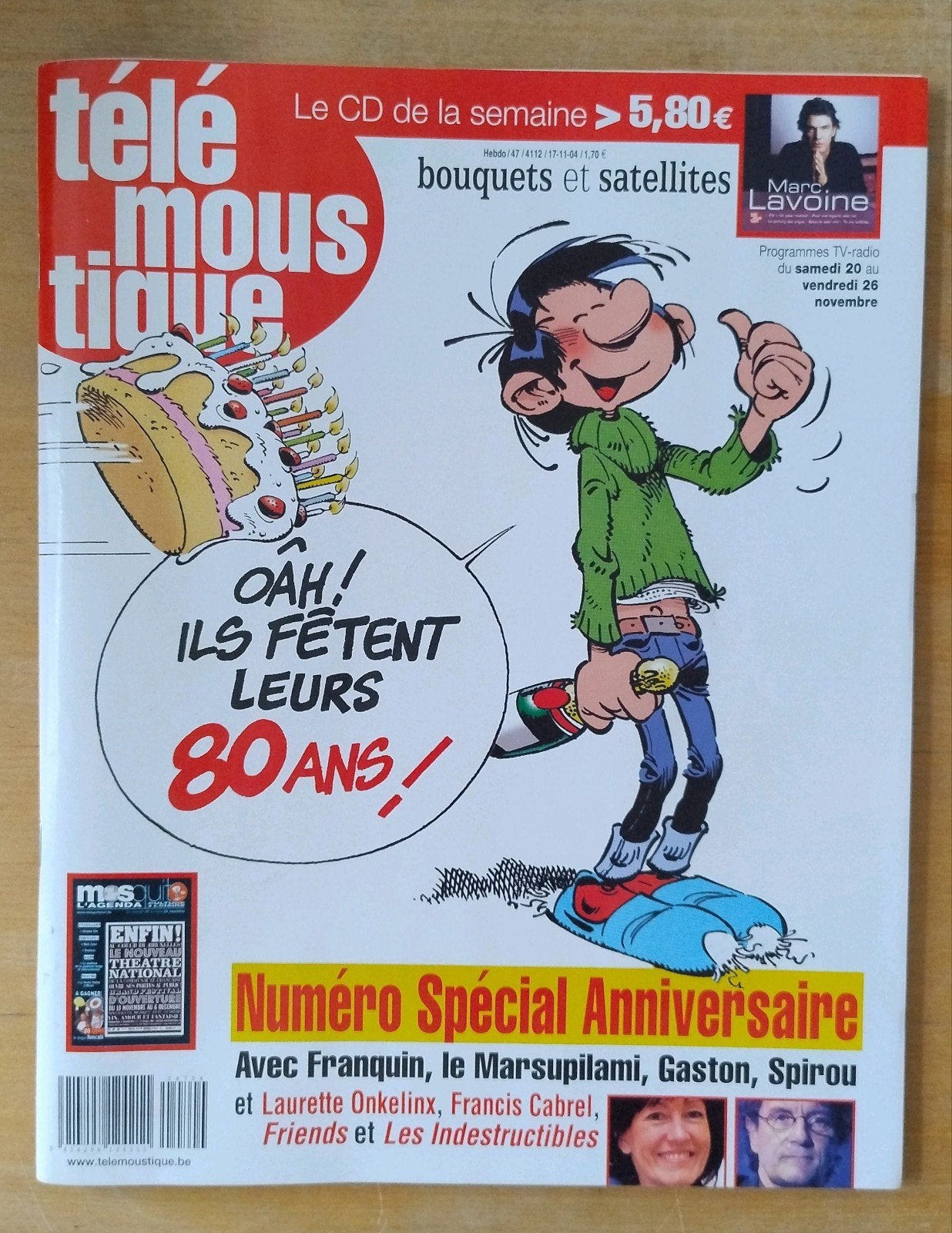 Télé moustique Franquin Gaston Lagaffe, Enlèvement