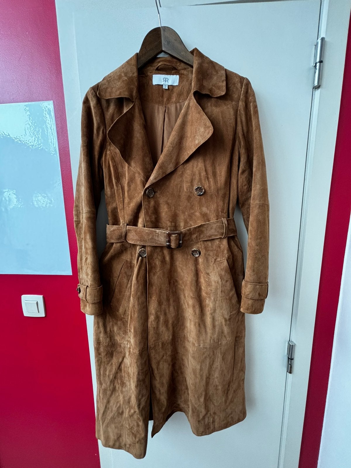 Trench coat daim taille 38, Ophalen, Zo goed als nieuw