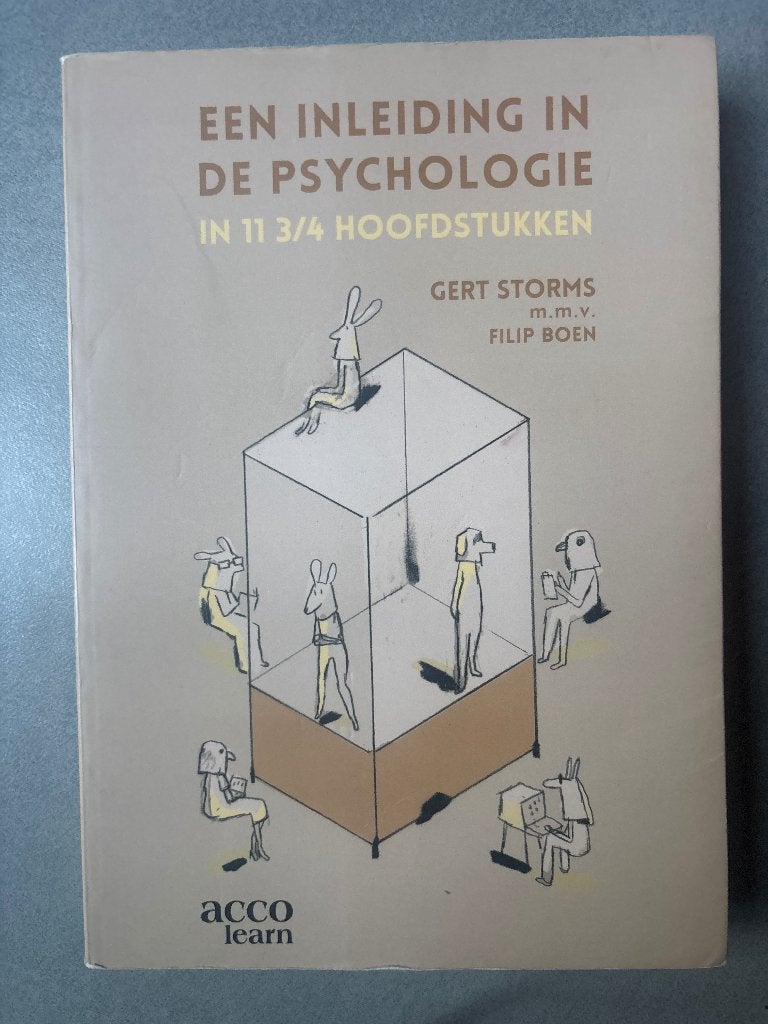 Een inleiding in de psychologie, Enlèvement ou Envoi, Comme neuf, Acco