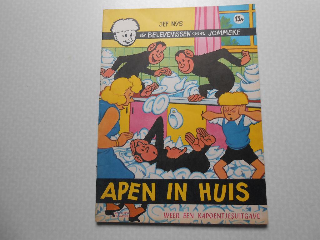 Jommeke 20 Apen in huis 1965 1 ste druk., Enlèvement ou Envoi, Une BD, Jef Nys., Comme neuf