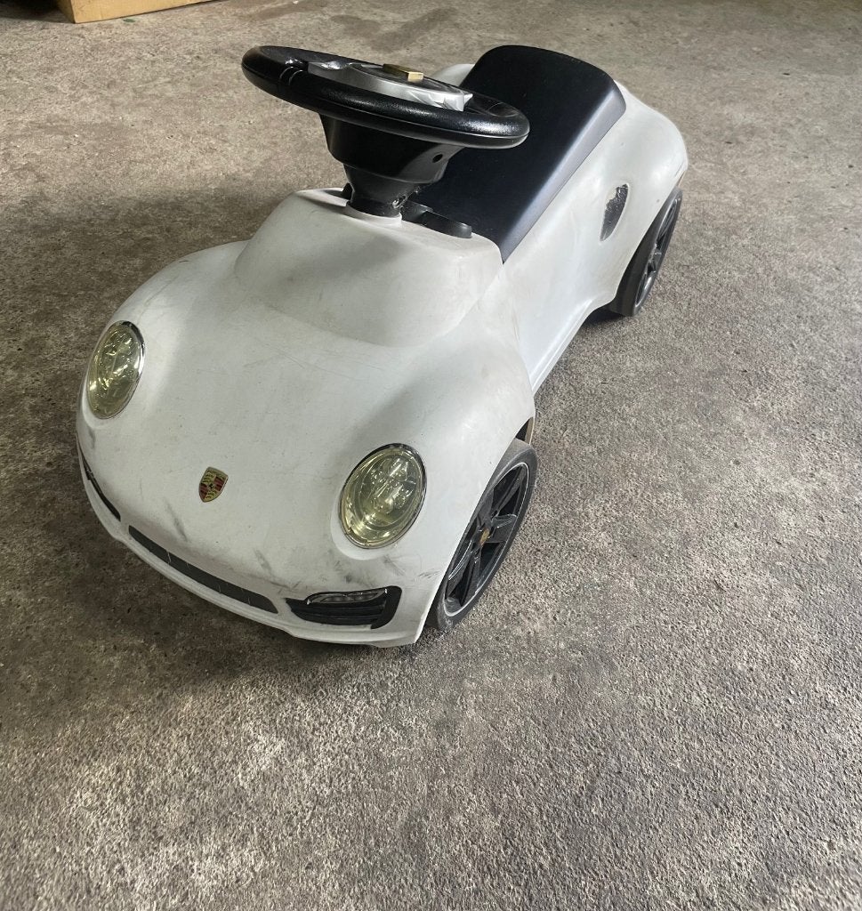 Loopauto porsche, Ophalen, Gebruikt