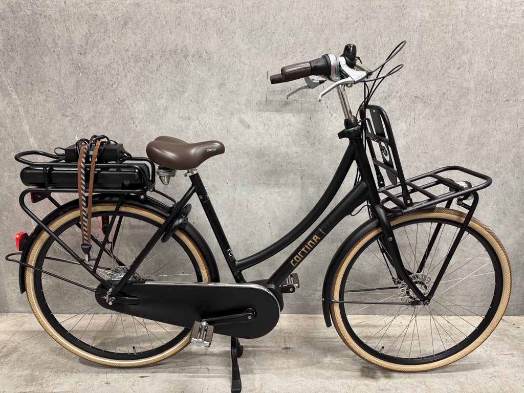 Cortina elektrische transportfiets met middenmotor, Fietsen en Brommers, Fietsen | Dames | Damesfietsen, Gebruikt, Versnellingen