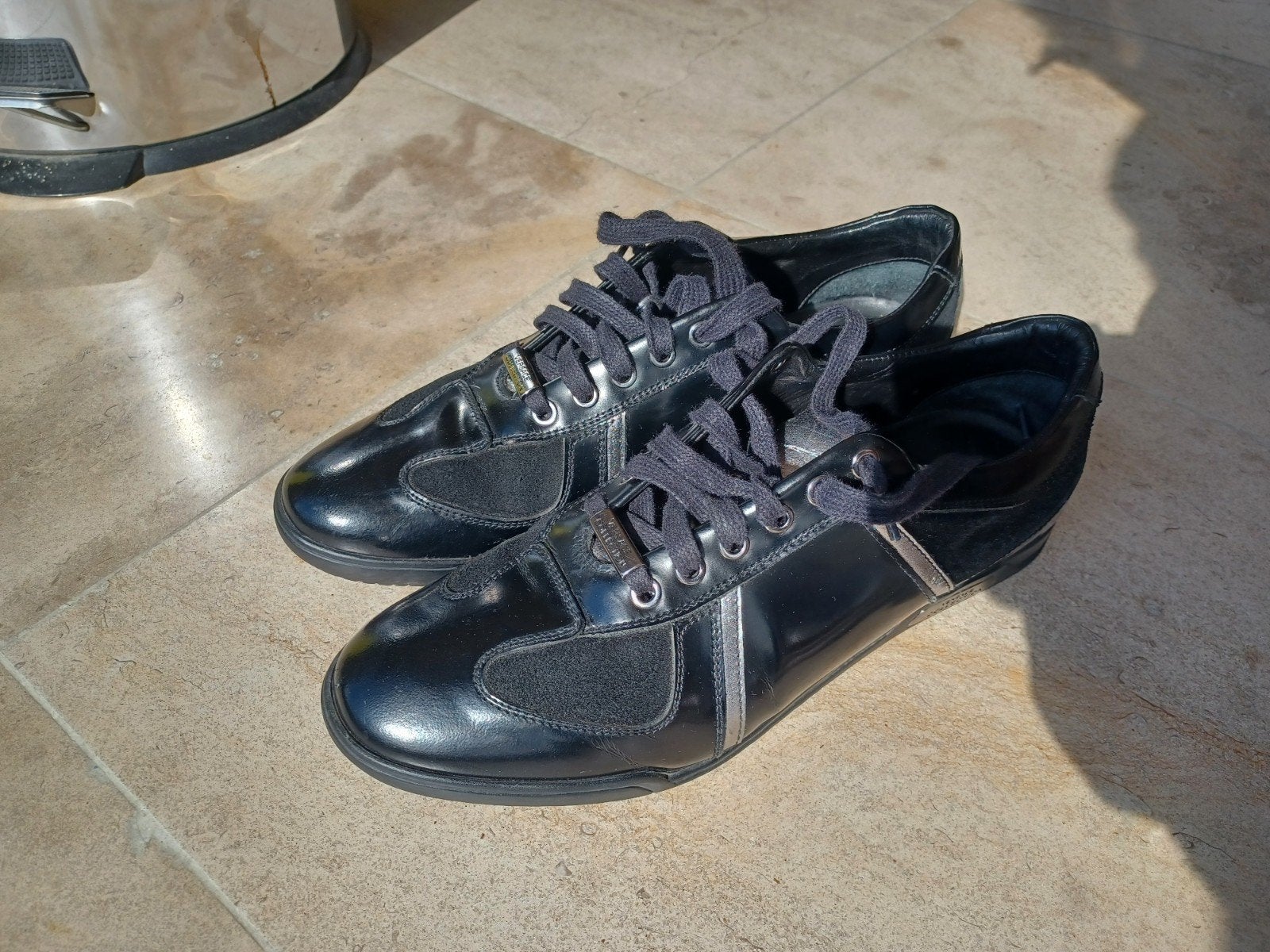 VERSACE COLLECTION, zwarte schoenen maat 40., Enlèvement ou Envoi, Noir, VERSACE