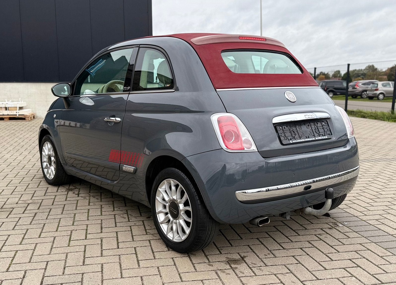 FIAT 500C CABRIO- BENZINE- 2011- 136.000KM - HANDGESCHAKELD, Auto's, Euro 5, Zwart, 875 cc, Leder en Stof