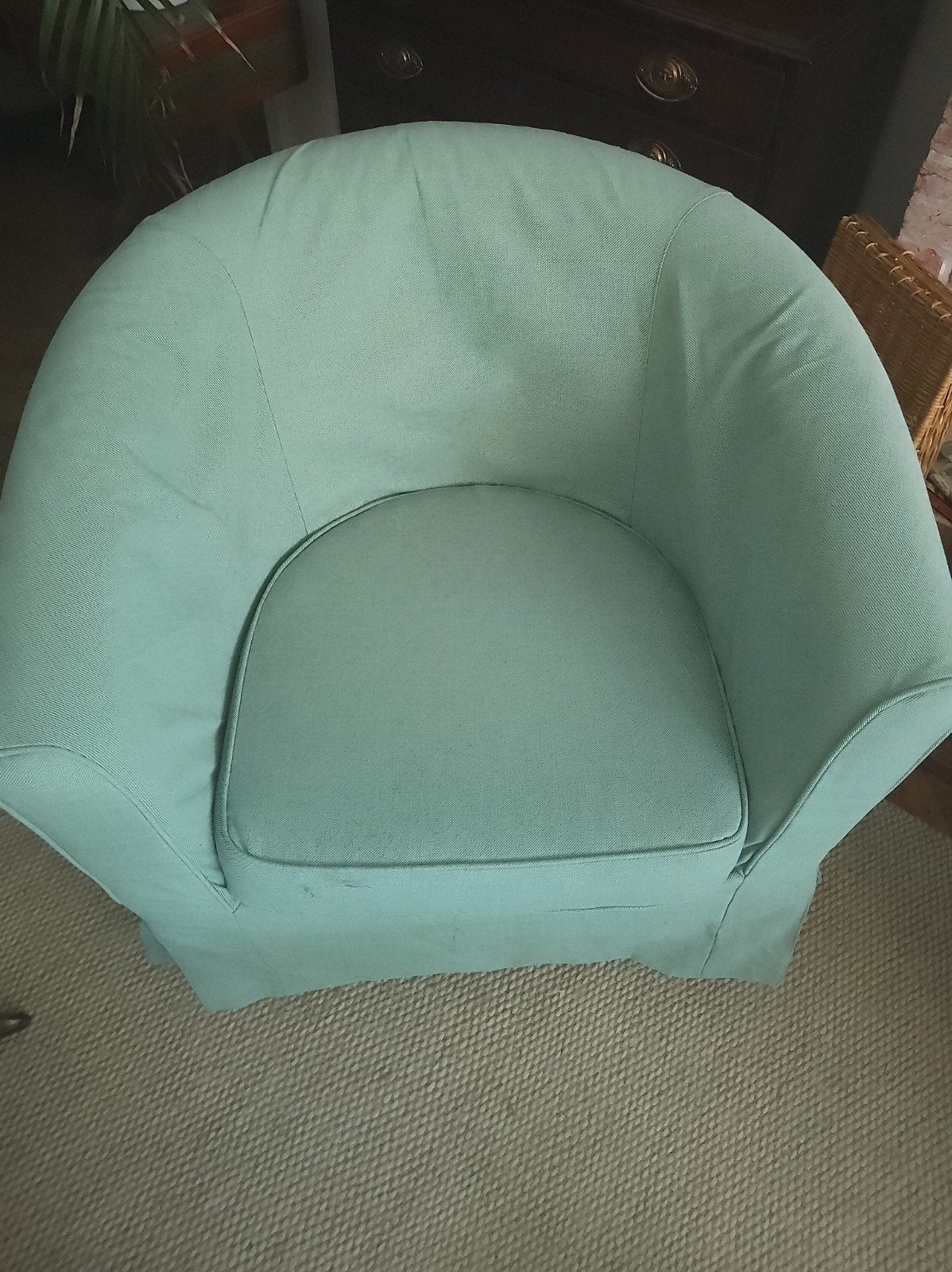 Ikea zetel mintgroen, Huis en Inrichting, Ophalen, 75 tot 100 cm, Stof, 50 tot 75 cm