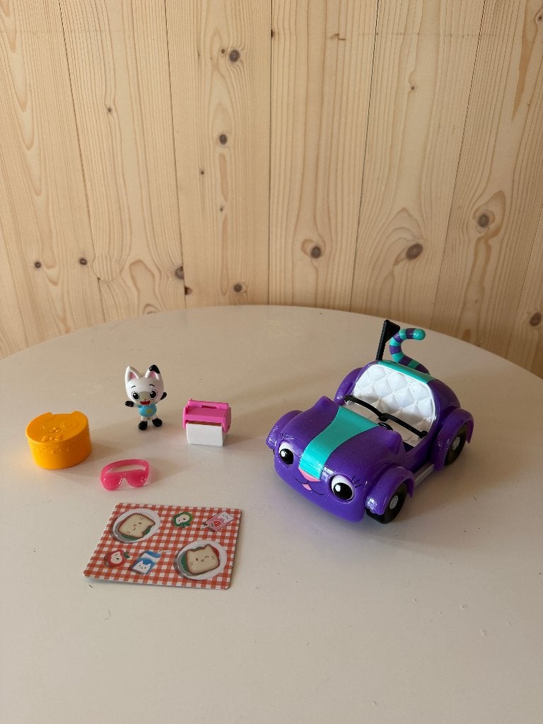 Gabby's Dollhouse - Carlita's Cabriolette met Pandy, Ophalen, Zo goed als nieuw, Accessoires