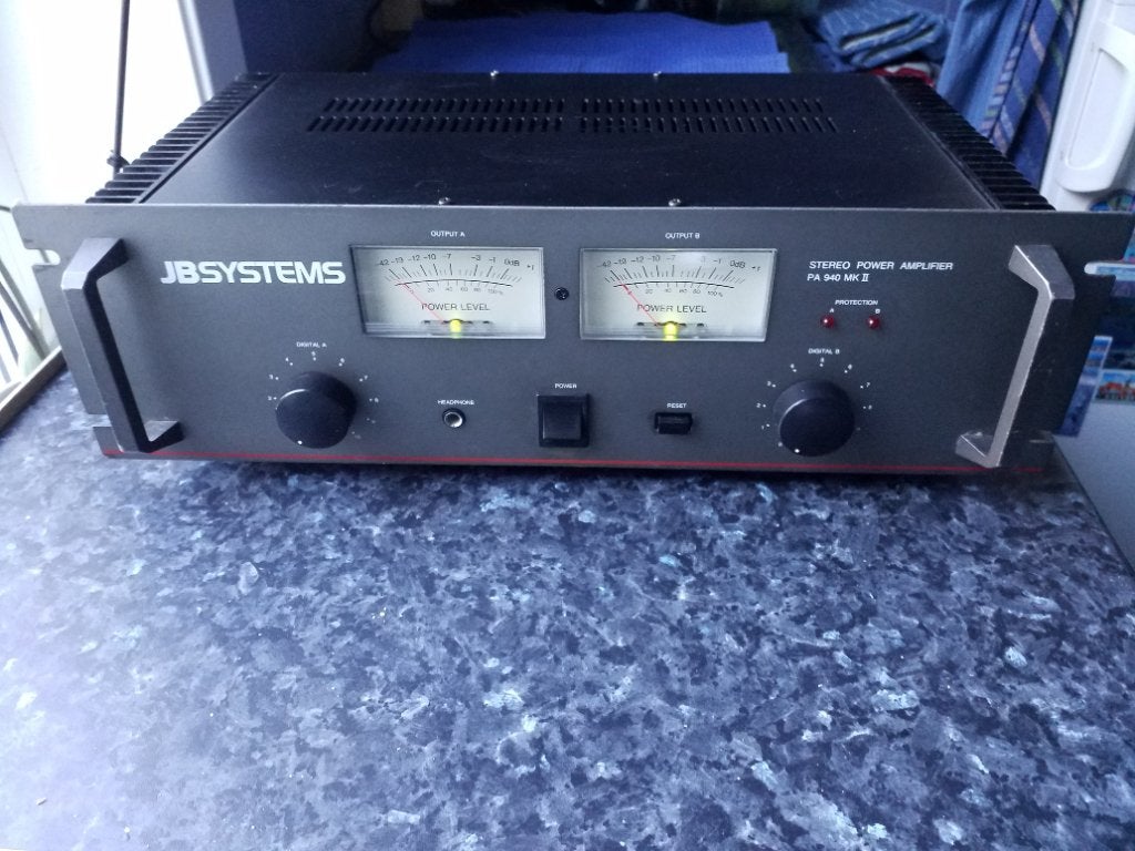 JBSYSTEMS STEREO AMPLIFIER 940 MK II,  werkt perfekt, Audio, Tv en Foto, Ophalen, Zo goed als nieuw, Stereo, 120 watt of meer