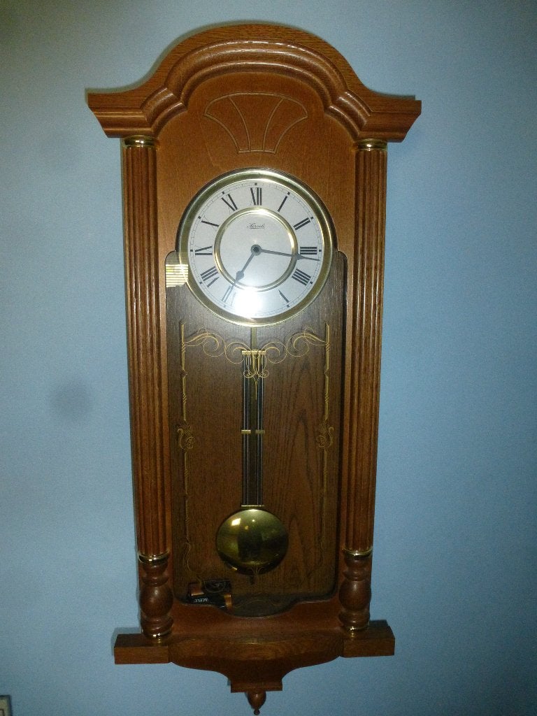 HERMLE kwarts wandklok, Ophalen, Met slagwerk, Wandklok, Vintage