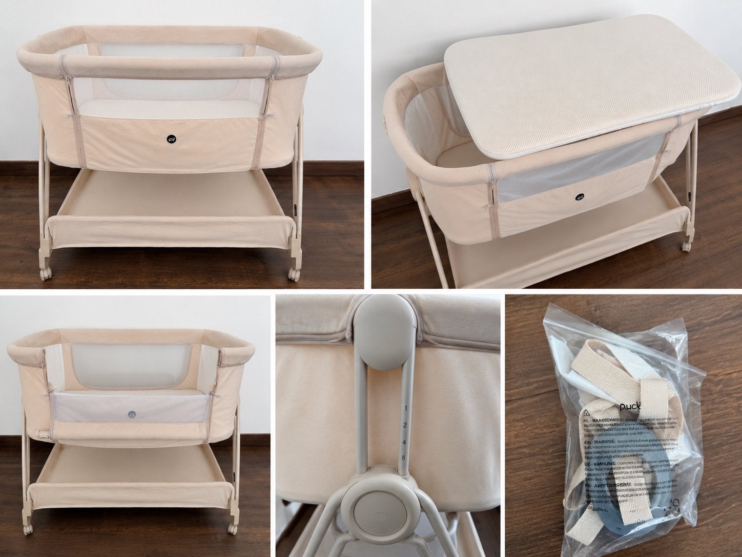 Puck Claire Co-Sleeper – Beige – In zeer nette staat, Ophalen, Zo goed als nieuw