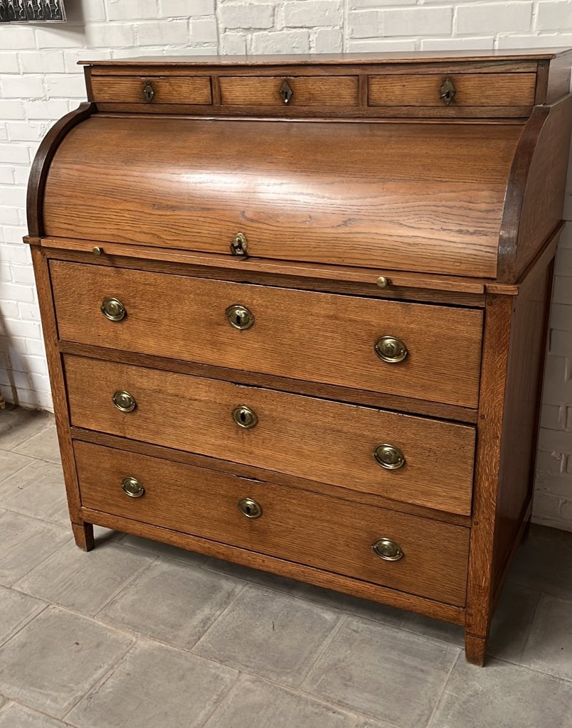Secretaire in eik., Antiek en Kunst, Ophalen