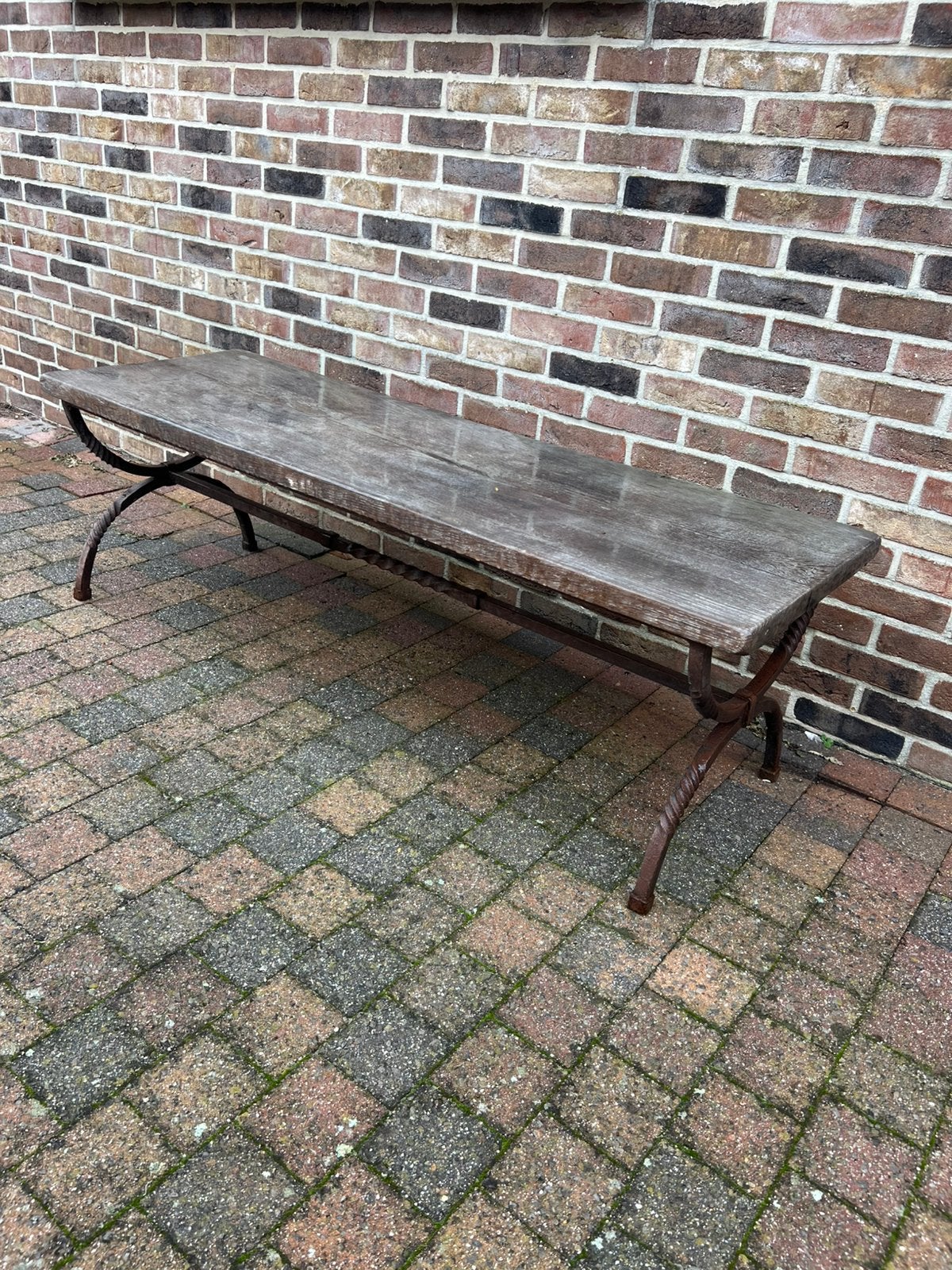 Tuinbank smeedijzer, Tuin en Terras, Ophalen, Gebruikt, Hout