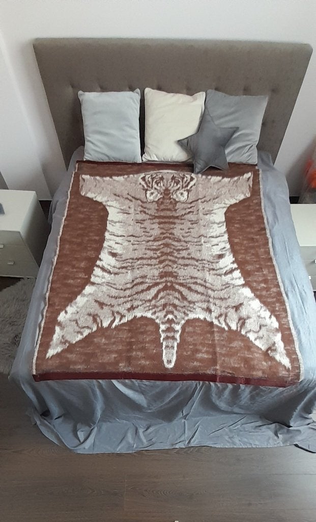 Wollen plaid + hoes en kussensloop GRATIS!, 135 cm, Wol, Zo goed als nieuw, Plaid
