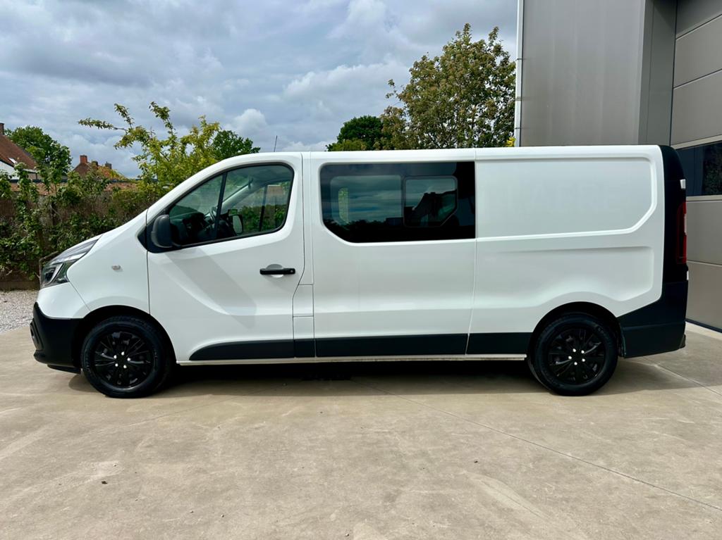 Renault trafic / dubbele cabine 6 zitplaatsen / btw, Auto's, Voorwielaandrijving, Stof, 4 cilinders, Wit