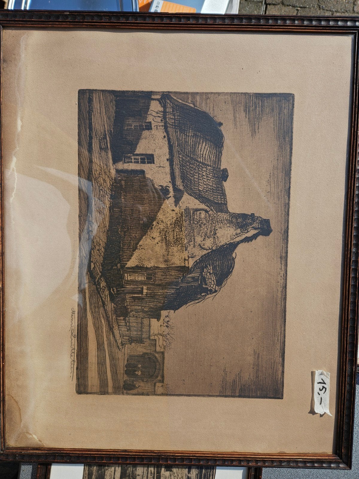 schilderijen en etsen, Eau-forte, 50 cm, Architecture, 30 cm