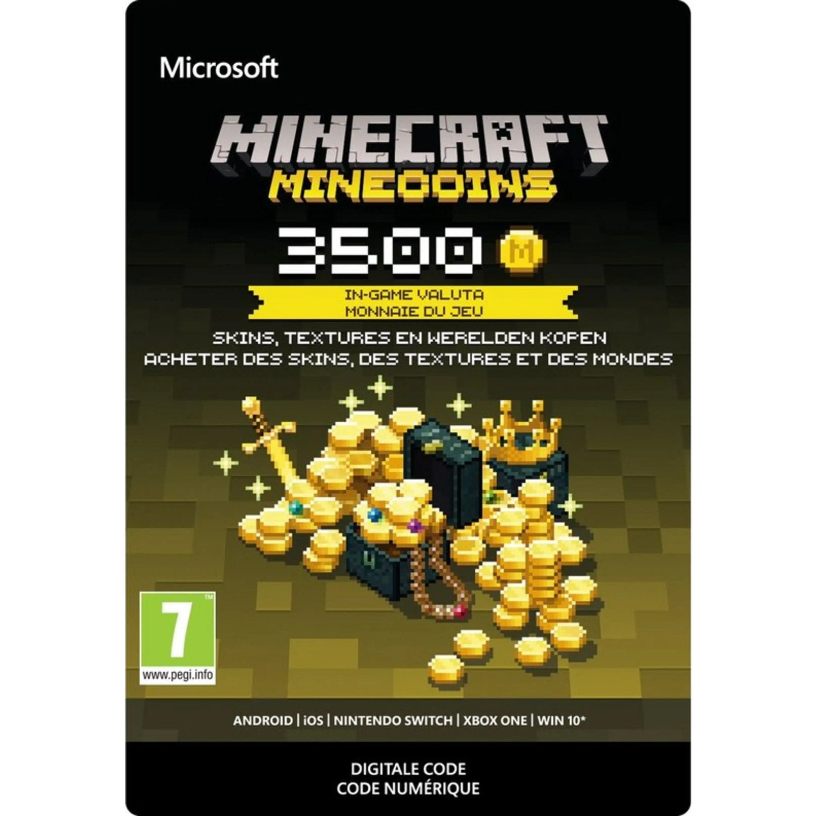 5x 3500 coins Minecraft, Consoles de jeu & Jeux vidéo, Enlèvement ou Envoi, Neuf