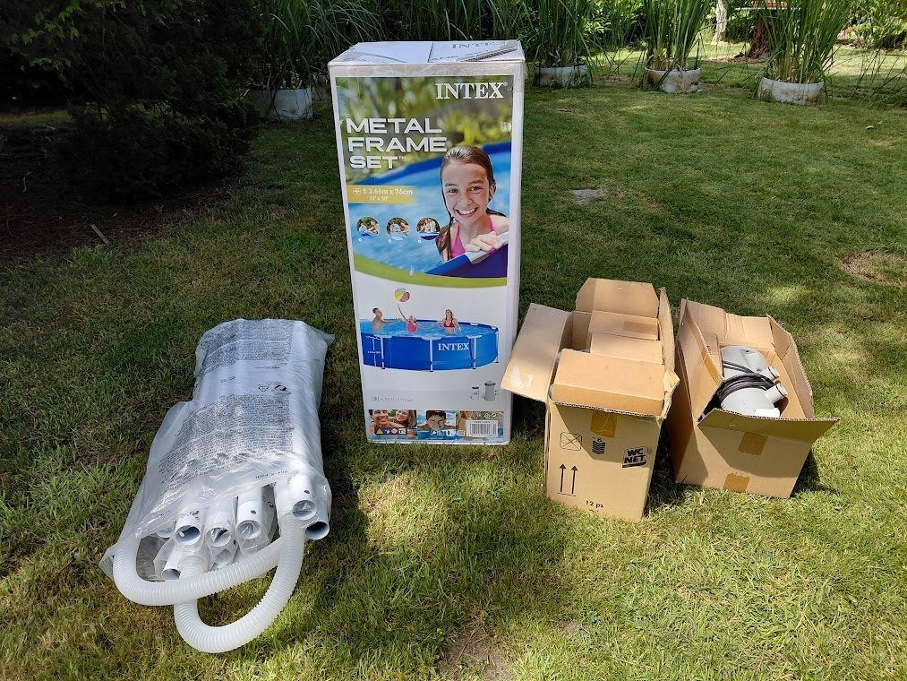 zwembad, Jardin & Terrasse, Piscines, Neuf, 200 à 400 cm, 300 cm ou plus, Rond