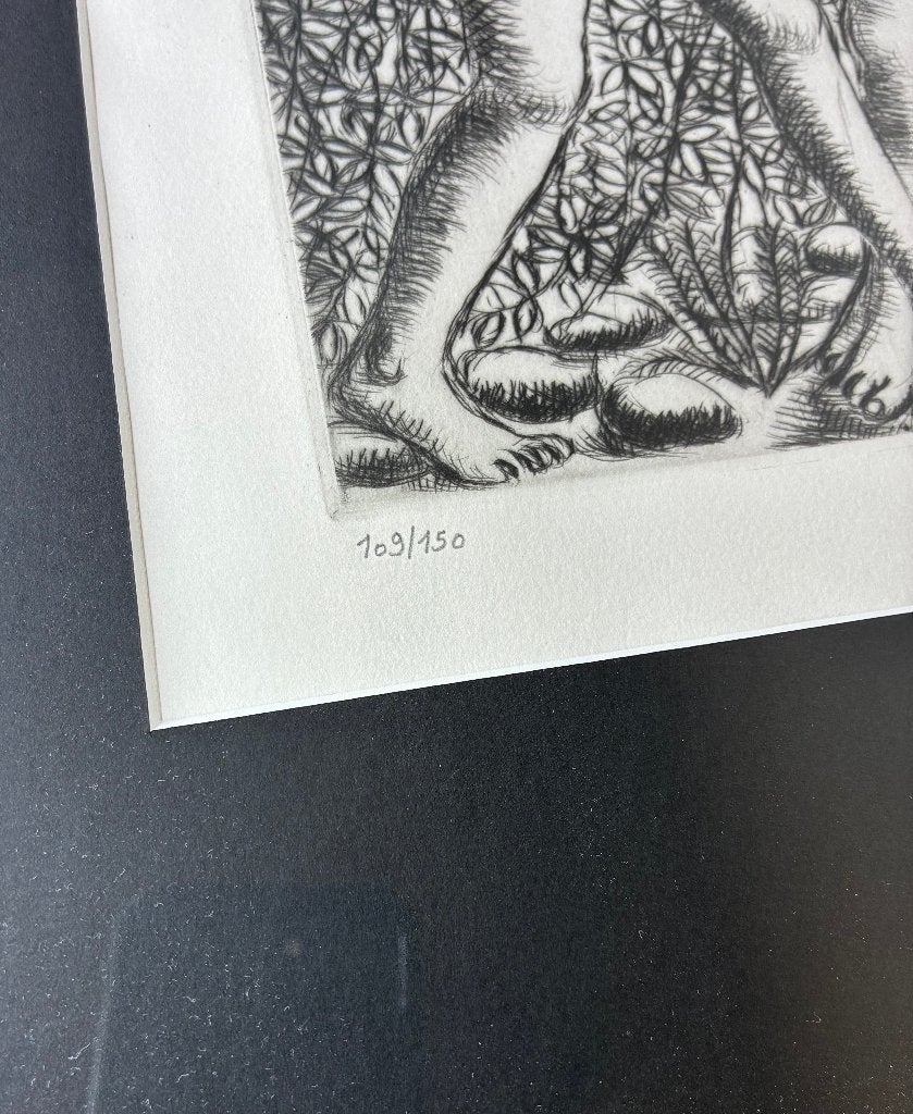 Ets Paul Delvaux, Antiek en Kunst, Ophalen, Ets, Genummerd, 56 cm