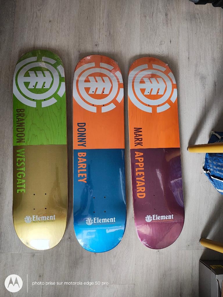 Lot 3 planches skateboard Element neuves, Sport en Fitness, Ophalen of Verzenden, Nieuw, Skateboard