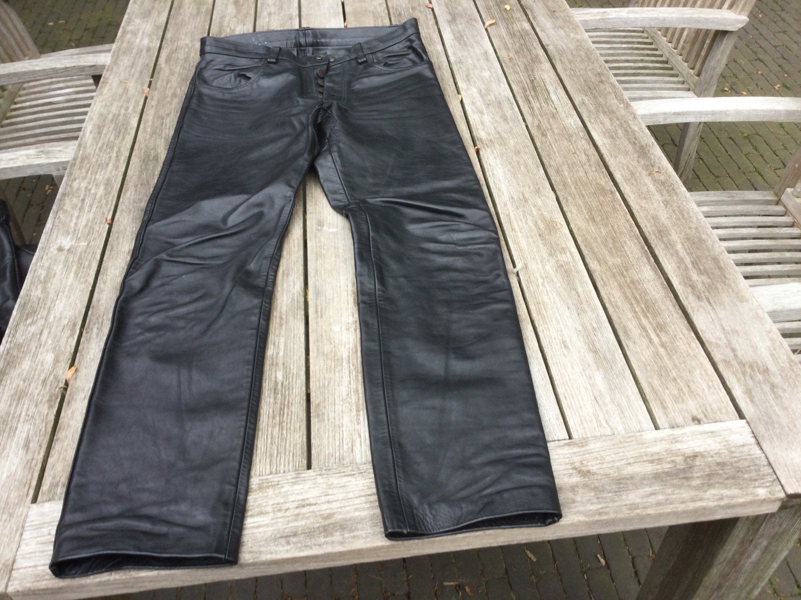 Pantalon en cuir Rob Amsterdam 42/102-103, Enlèvement ou Envoi, Rob Amsterdam, Noir, Taille 52/54 (L)