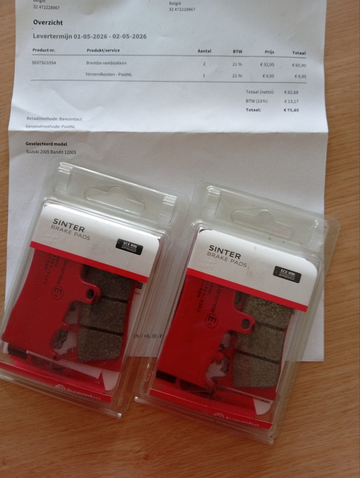 Brembo remblokken voor motor, Motoren, Ophalen of Verzenden