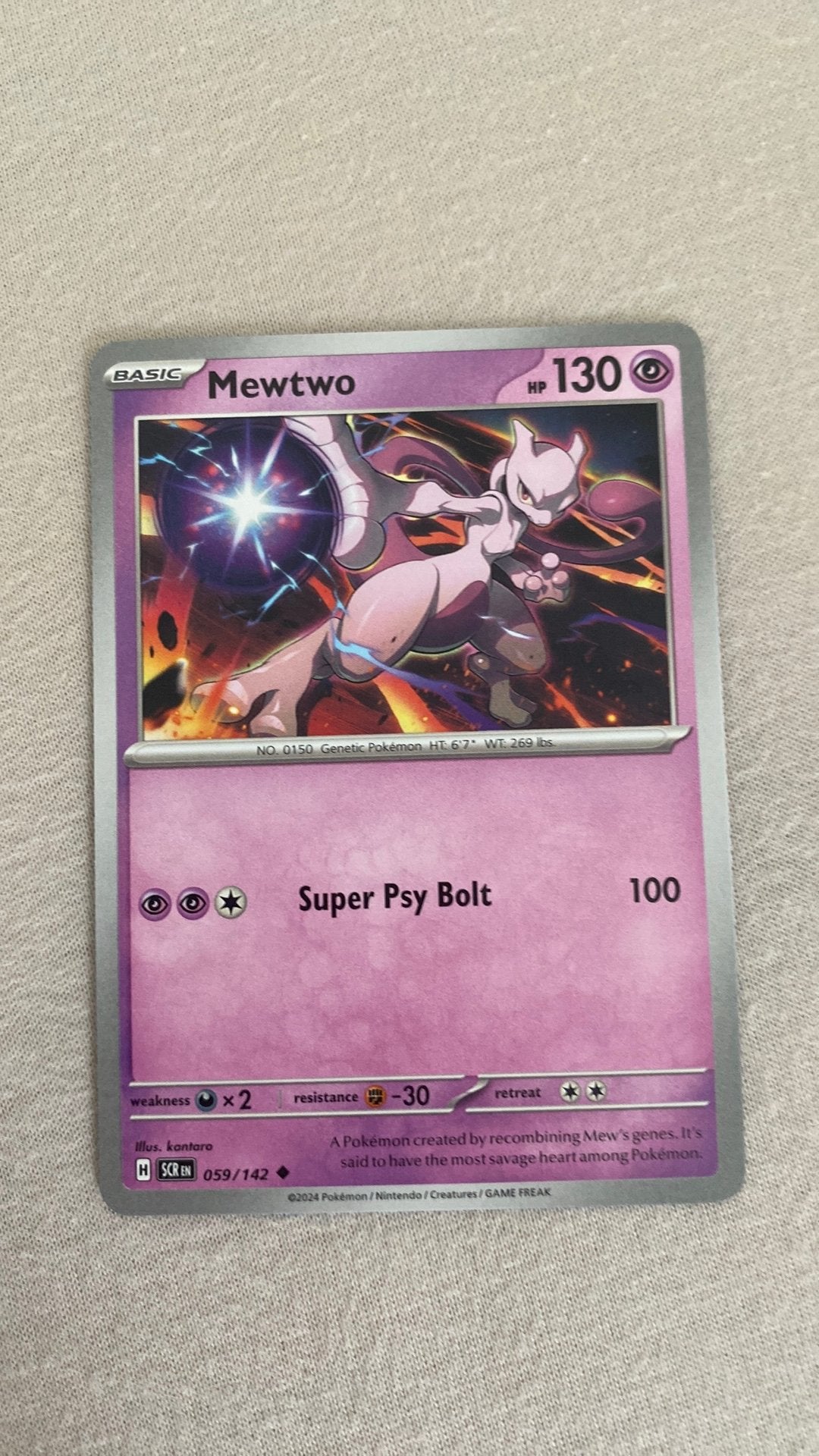 Mewtwo pokemon kaart, Ophalen, Zo goed als nieuw